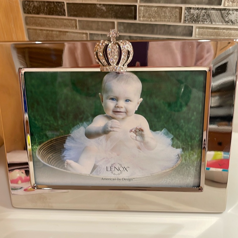Lenox Baby Frame with Rhinestone Crown